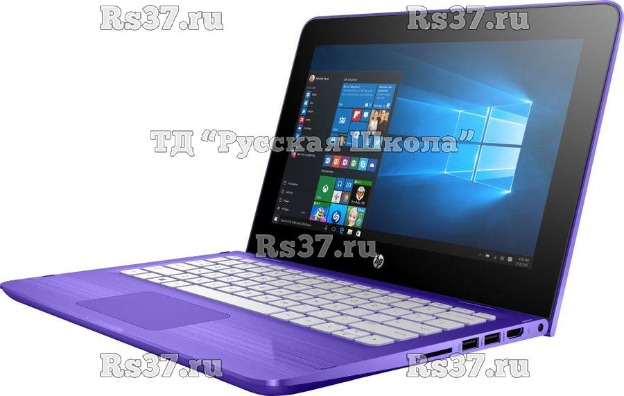Ноутбук-трансформер HP x360 11-ab198ur, 11.6", IPS, Intel Celeron N4000 1.1ГГц, 4Гб, 500Гб, Intel UHD Graphics 605, Windows 10, 4XY20EA, фиолетовый