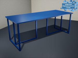 Стол для проектной деятельности (Столешница 22 мм, ц. Синий, ц.кр. Синий, ц.к. Синий)