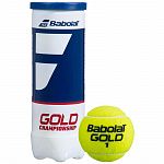 Мяч теннисный BABOLAT Gold Championship 3B,арт.501084, уп.3шт,одобр.ITF,сукно,нат.резина,желт