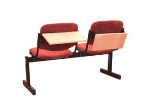 Блок стульев 2-местный, откидывающиеся сиденья, мягкий, лекционный