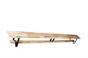 Скамейка гимнастическая 1,5 м (мет. ножки) (клееная древесина)