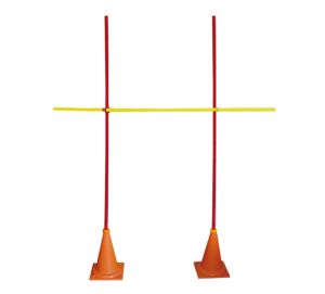 Комплект вертикальных стоек (2 конуса с отверстиями, 2 втулки, 2 клипсы, 3 палки по 1,5м)