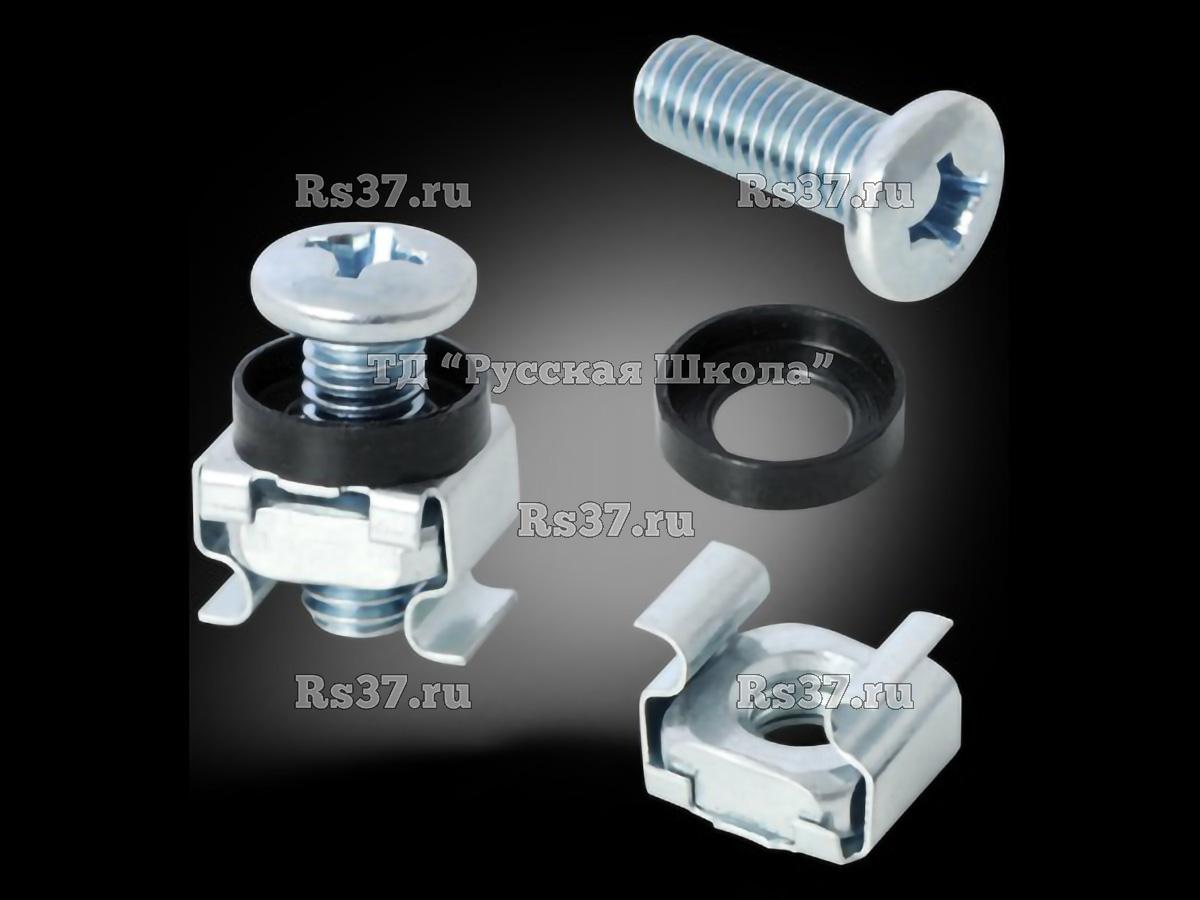 Комплект крепежа CNC-M6-12, винты M6 для крепления аксессуаров в 19 дюймовые шкафы и стойки GYDERS