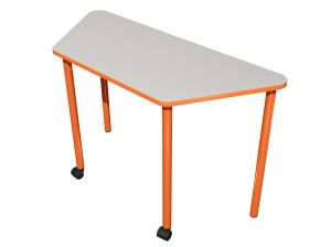 Стол трапеция нерегулируемый на 2 роликах (ст. Серая, кр. Оранжевая, мк. Оранжевый)